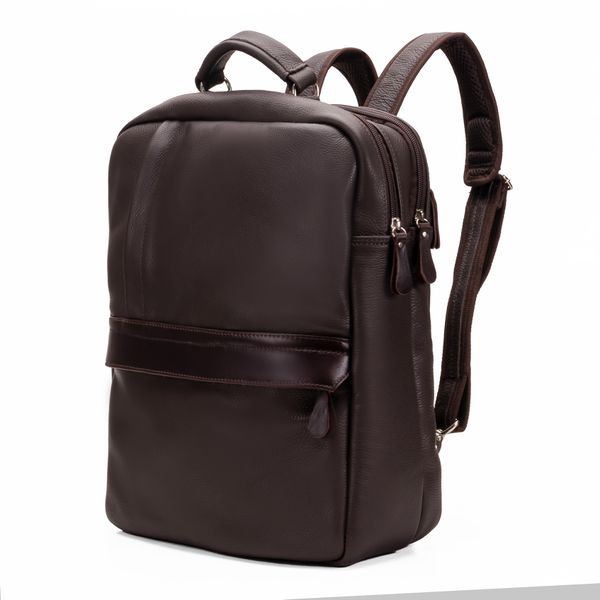 Mochila Masculina Couro Legítimo Slim Premium Para Notebook 