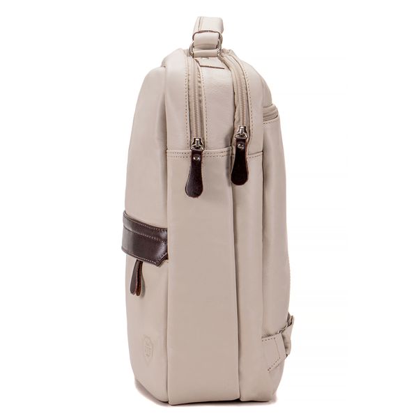 Mochila Masculina Couro Legítimo Slim Premium Para Notebook 