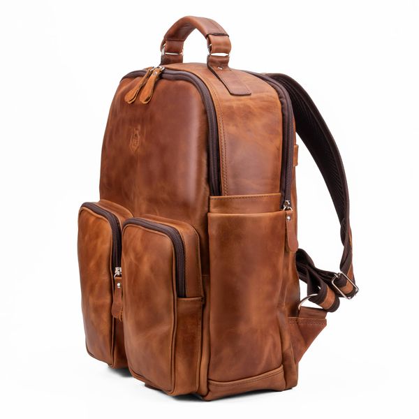 Mochila Executiva Design Em Couro Legítimo Para Notebook 