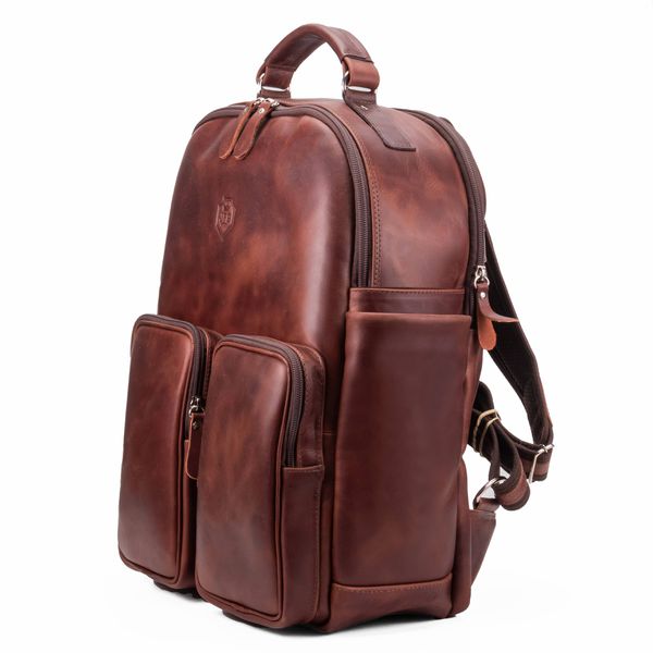 Mochila Executiva Design Em Couro Legítimo Para Notebook 