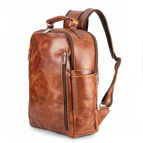 Mochila Executiva Design Em Couro Legítimo Para Notebook 