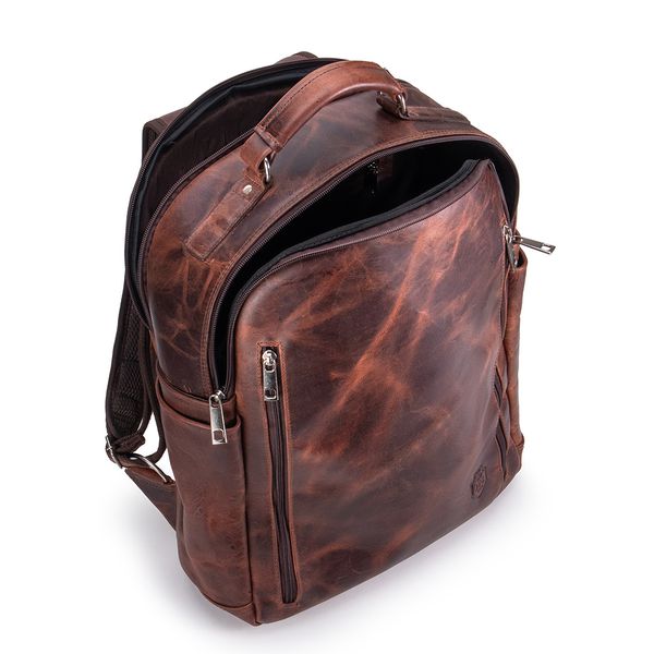 Mochila Executiva Design Em Couro Legítimo Para Notebook