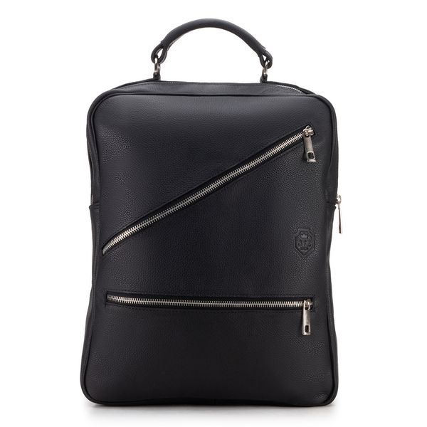 Mochila Compacta em Couro Com Suporte Para Notebook 