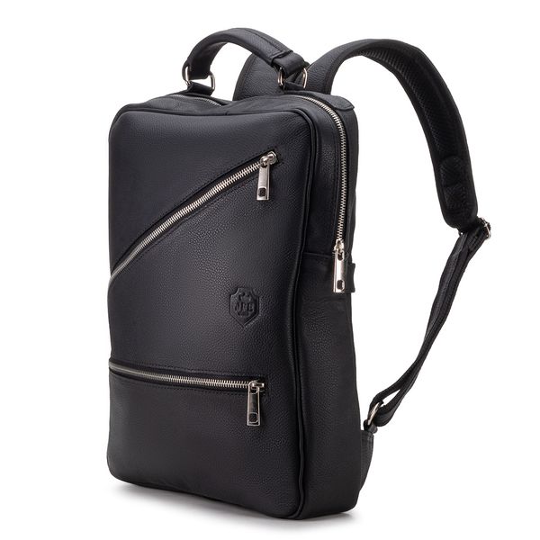 Mochila Compacta em Couro Com Suporte Para Notebook 