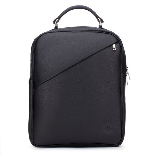 Mochila Compacta em Couro Com Suporte Para Notebook