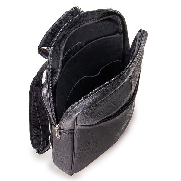 Mochila Compacta em Couro Com Suporte Para Notebook 