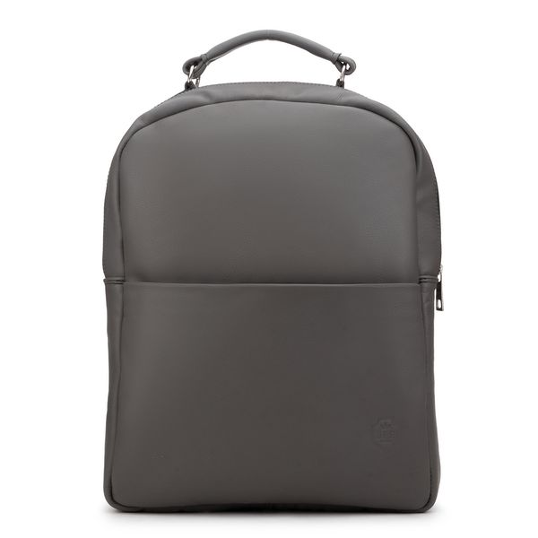 Mochila Compacta em Couro Com Suporte Para Notebook 