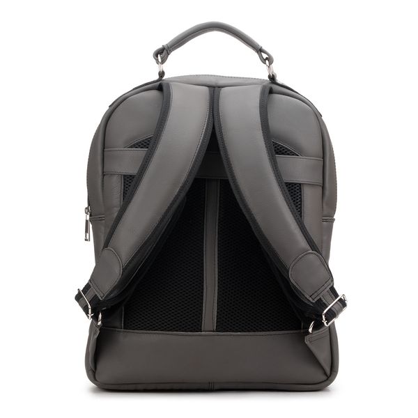 Mochila Compacta em Couro Com Suporte Para Notebook 