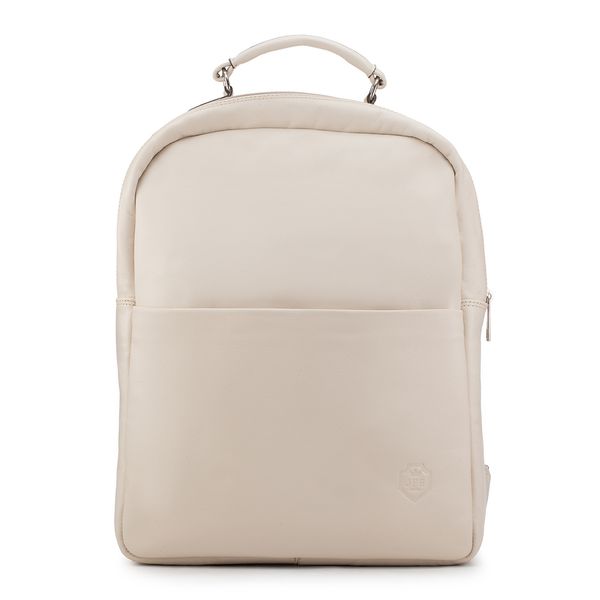 Mochila Compacta em Couro Com Suporte Para Notebook 