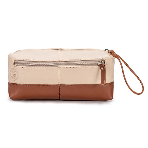 Necessaire Masculina Couro Legítimo Estojo Higiene Viagem