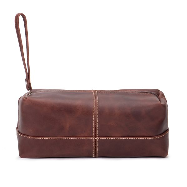 Necessaire Masculina Couro Legítimo Estojo Higiene Viagem