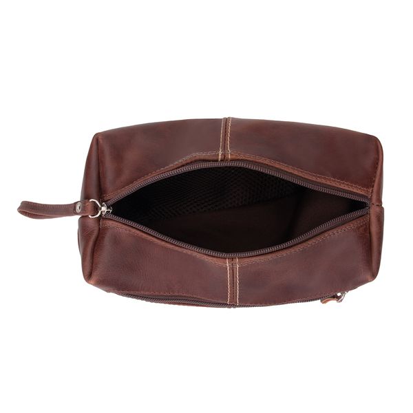 Necessaire Masculina Couro Legítimo Estojo Higiene Viagem