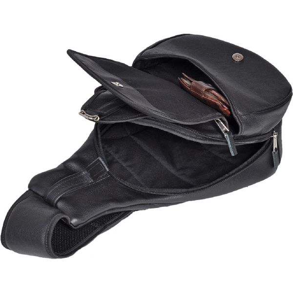 Mochila Transversal Bike em Couro Legítimo