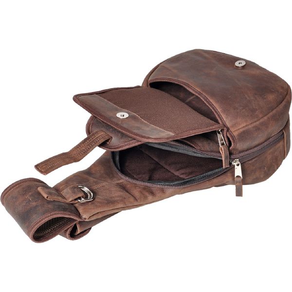 Mochila Transversal Bike em Couro Legítimo 