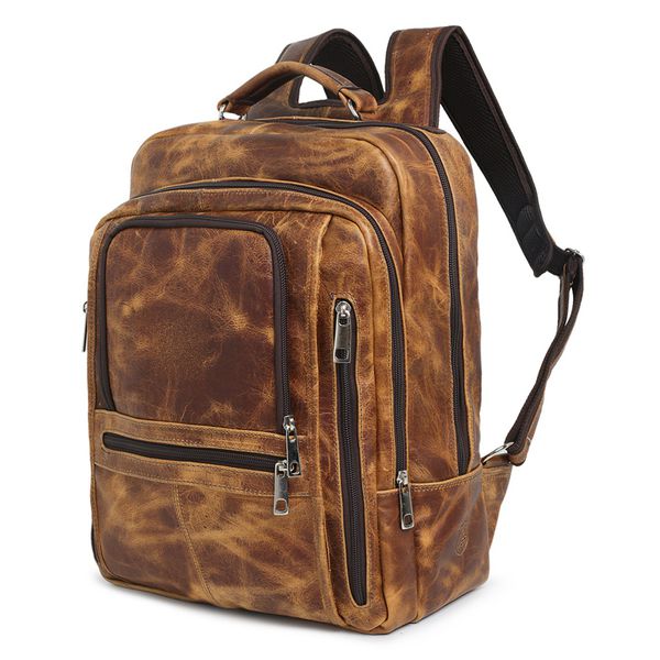 Mochila Multi Em Couro Para Notebook