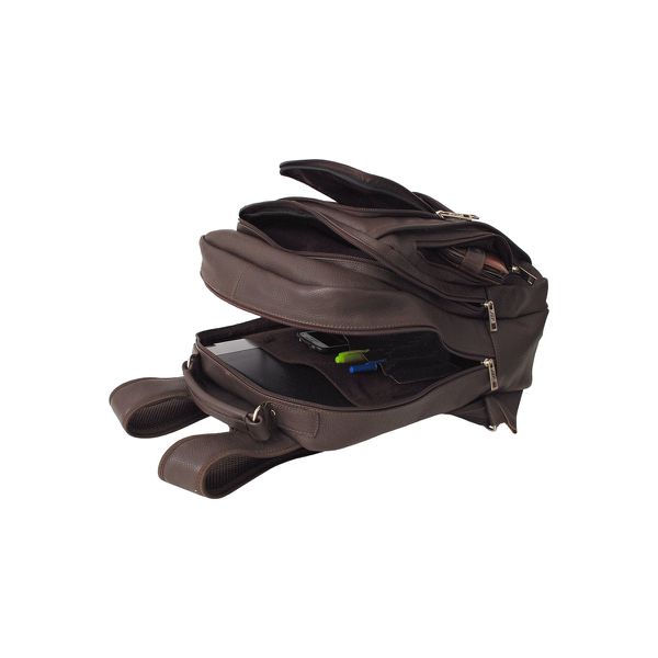 Mochila Multi Em Couro Para Notebook