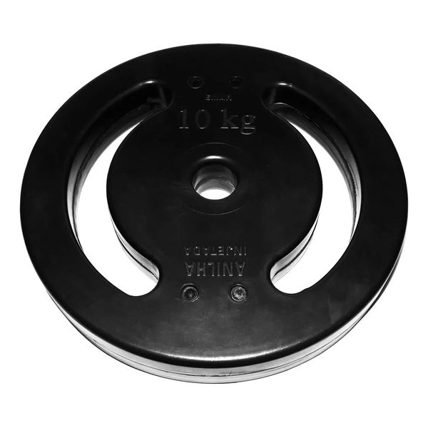Anilha 10kg Injetada Emborrachada Peso Academia JFIT