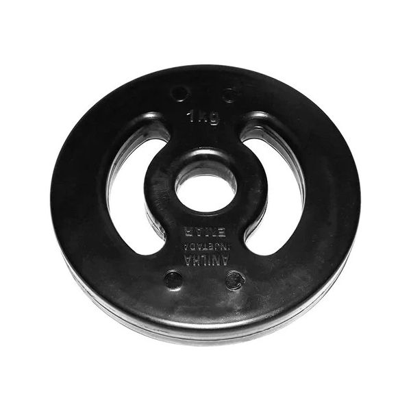 Anilha 01kg Injetada Emborrachada Peso Academia JFIT