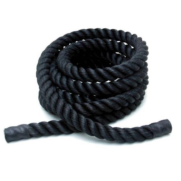 Corda Naval de Academia Treino Exercicio Funcional retorcida de polietileno 38mm com pegada revestida