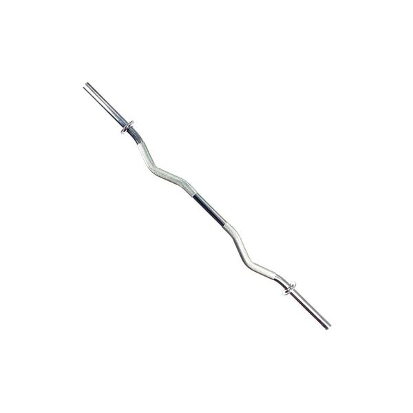 Barra W Maciça Recartilhada Cromada c/ Presilhas 1,2m