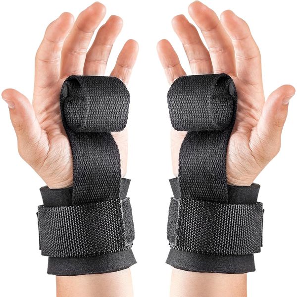 Par Strap Maxi para Levantamento Peso de Academia munhequeira punho - Fita Treino Musculação Luva Crosstraining Hidrolight