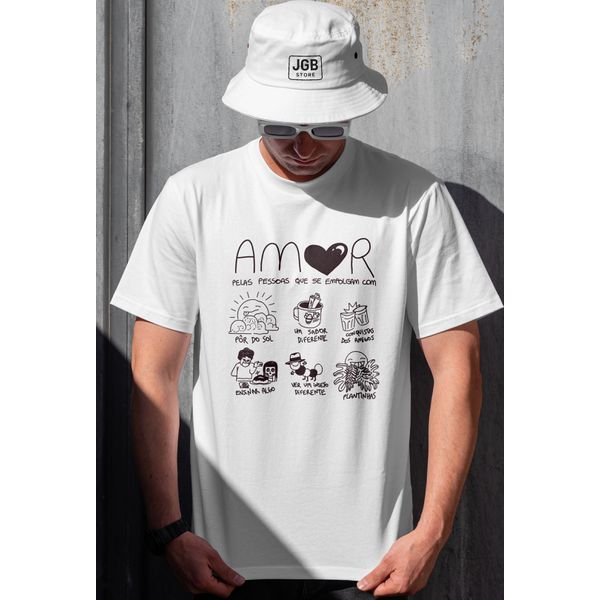 Camiseta Feminina Amor Pelas Pessoas Branca – Minimalista Algodão Premium JBG Store