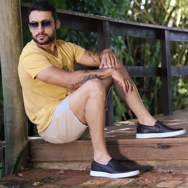 T nis Masculino Slip On Iate Sem Cadar o Rovetto I ROVETTO