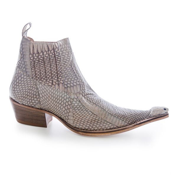 Cobra Naja Bota De Couro De Cobra Com CabeÃ§a Botina Country