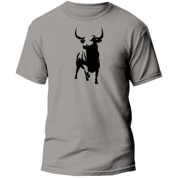 Camiseta Rodeio Texas Country Touro Cinza Claro 100% Algodão