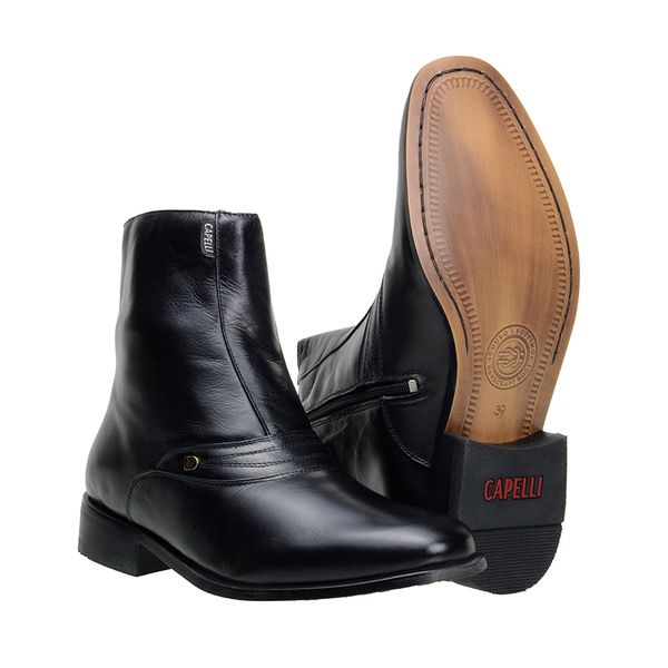Bota Social Masculina Em Couro Alto Conforto JM Country