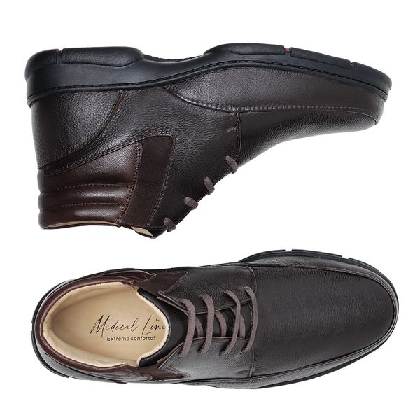 Cafe Botina Ortopedica Bota Botina Ortopédica Dois Zíperes Bico