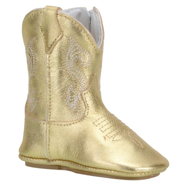 Bota Texana Baby Country Couro Dourado