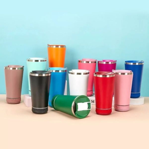 Copo Térmico Com Som Bluetooth