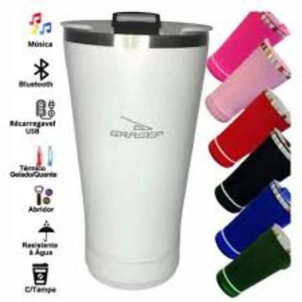 Copo Térmico Com Som Bluetooth