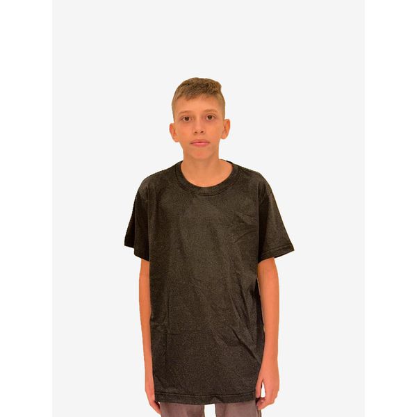 Camiseta Masculina Básica Preta Algodão 30.1