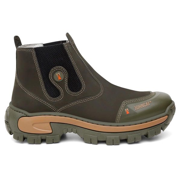 Botina Masculina Couro Nobuck Johncat com Biqueira Composite Reforçada, Solado Micro Expandido Blaqueado, Palmilha Gel Anatômica