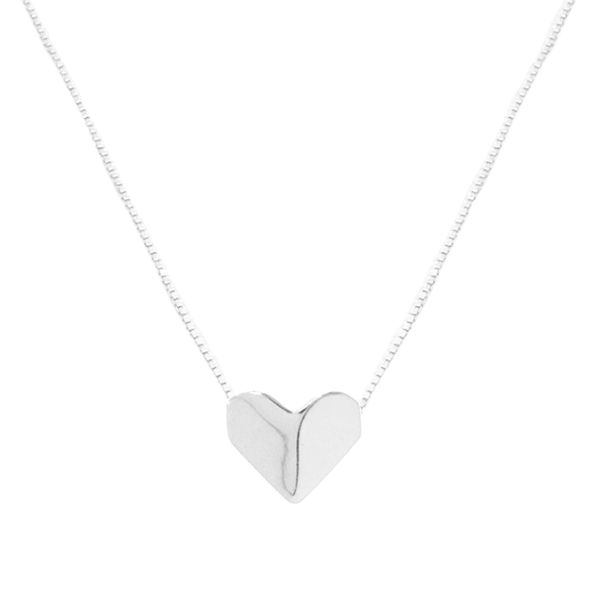 Gargantilha Origami Coração Prata 925