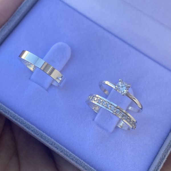 Combo + Trio Alianças Baratas Osasco 3,5mm Solitário Branca