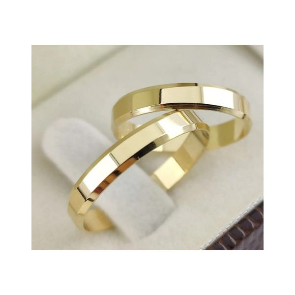 Alianças de Casamento Ouro 18k Chanfrada - 3mm 