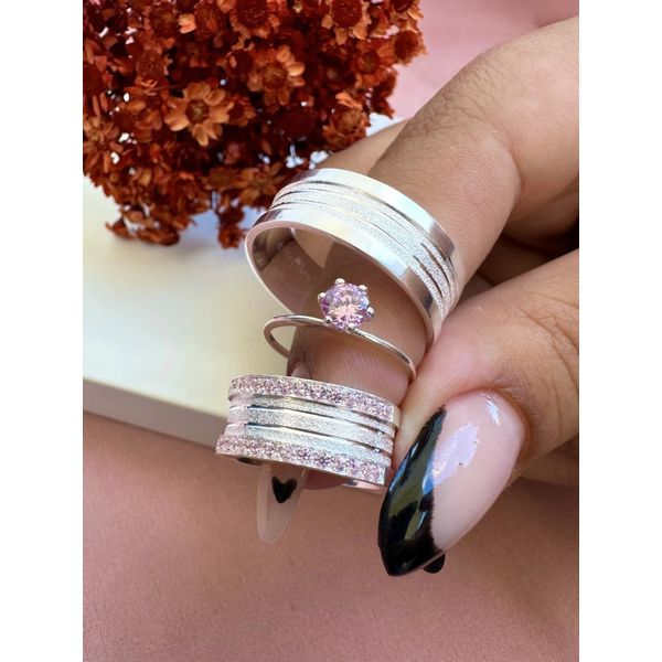 Alianças de Prata Luziânia 8mm 