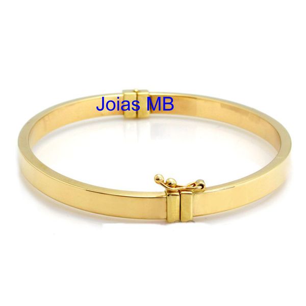 Bracelete De Ouro 18k 750 Grosso Largo Luxo Apresentável | Frete grátis