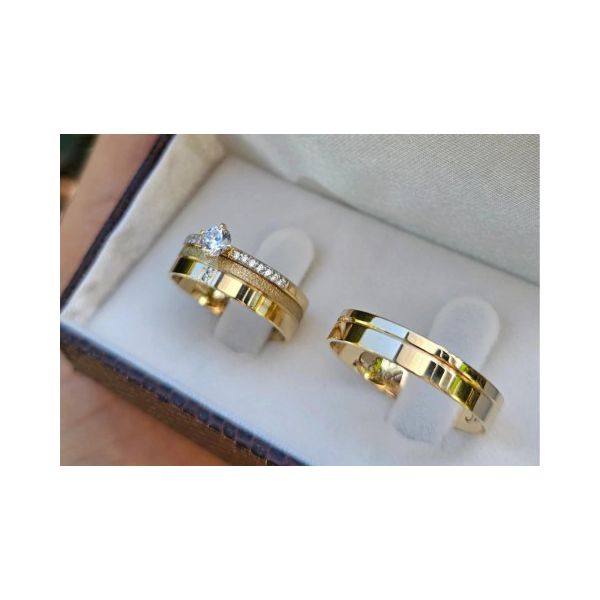 Conjunto + Aliança de Casamento Anápolis 4,5mm