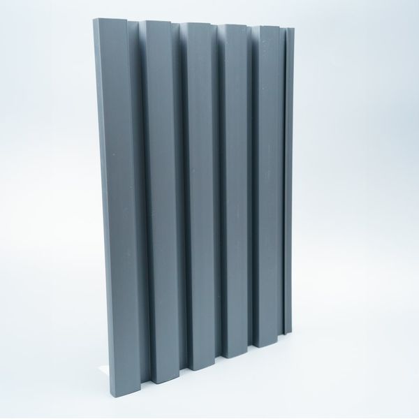 PAINEL RIPADO DECORATIVO EM PVC CINZA 2,85M - Joiplastic