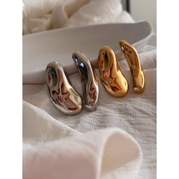 Brinco Biju Orgânico Médio Elegante 
