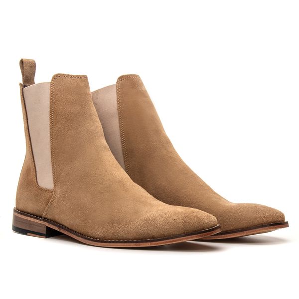 Chelsea Clássica Cano Longo - Areia - Don Matuto | Botinas Premium