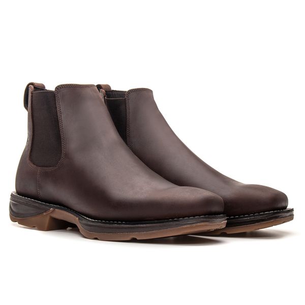 BOTA WORK JUMP COURO HIDROFUGADO - Café - Don Matuto | Botinas Premium