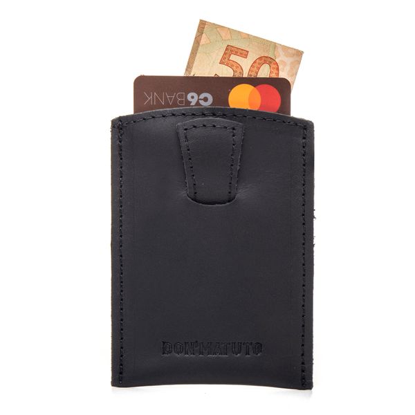 PORTA CARTÃO SLIM CLASSIC PRETO - Don Matuto | Botinas Premium