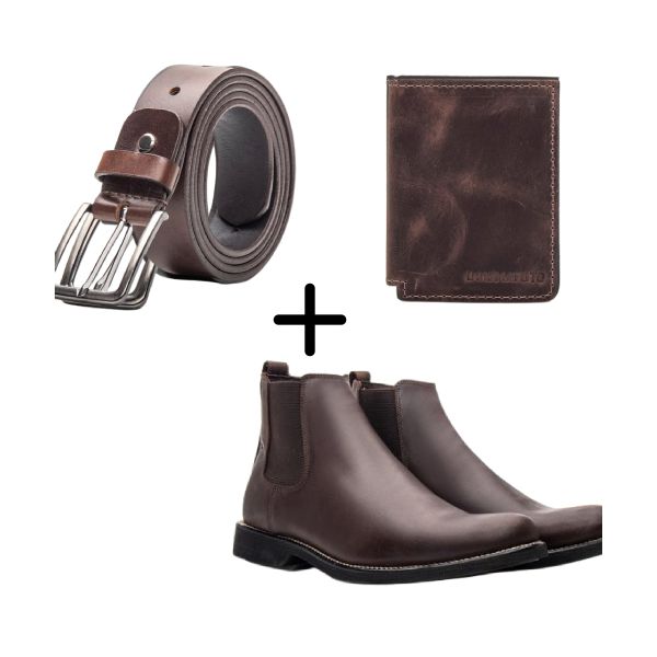 KIT 3 | BOTA + CARTEIRA + CINTO - Don Matuto | Botinas Premium