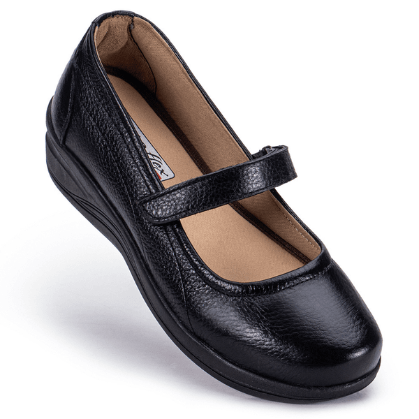 Sapatilha Feminina Couro Preto 1400 Jota Flex