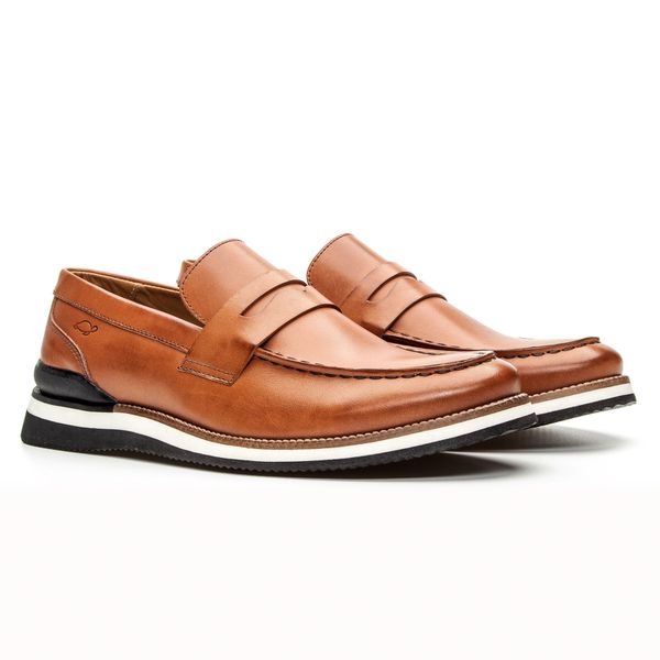 SAPATO CASUAL DUBLIN CARAMELO - Jovaceli | Sapatos em Couro